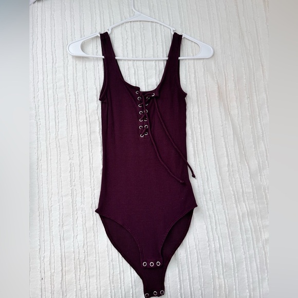 American Eagle Lace-Up Tank Bodysuit, Sz. S - Picture 2 of 4